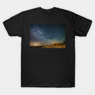 Port Eynon Salt House and the Milky Way T-Shirt